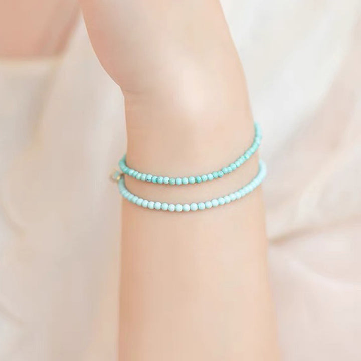Tranquil Energy - Braccialetto con pietre preziose di protezione turchese
