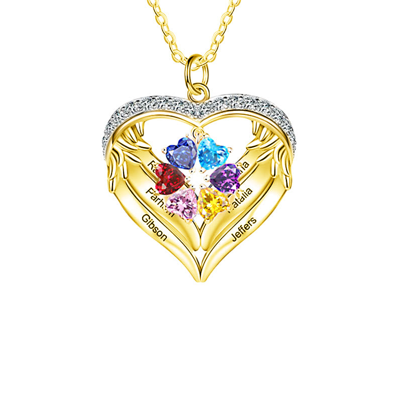 Olivenorma Collana regalo personalizzata con pietra portafortuna e nome inciso CZ