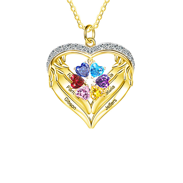 Olivenorma Collana regalo personalizzata con pietra portafortuna e nome inciso CZ