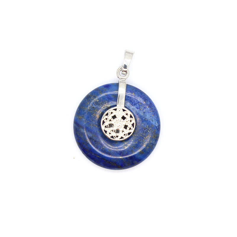Collana con fibbia della pace in cristallo naturale Olivenorma e albero della vita