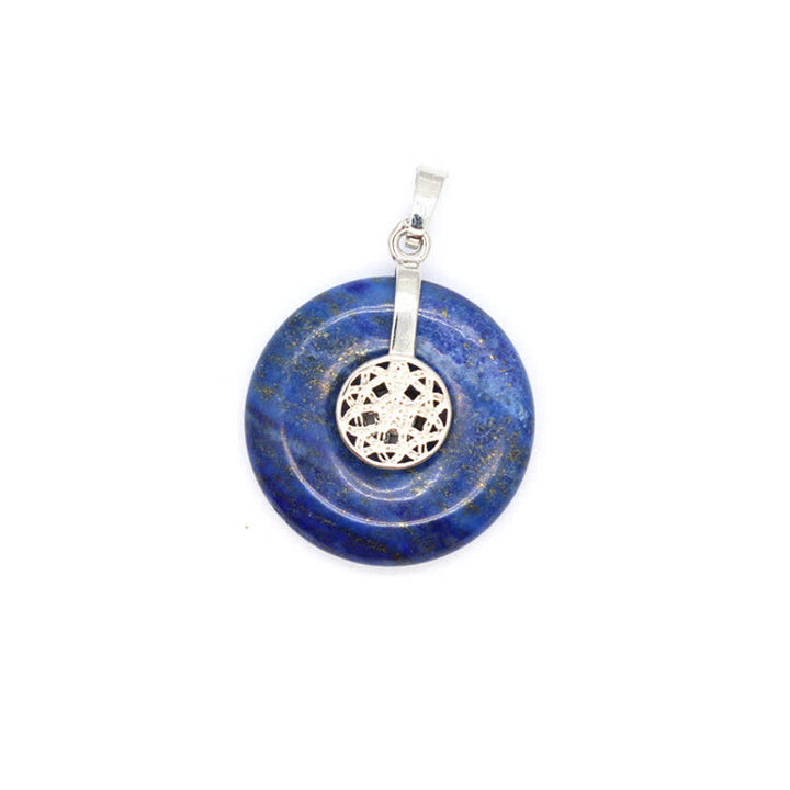 Collana con fibbia della pace in cristallo naturale Olivenorma e albero della vita
