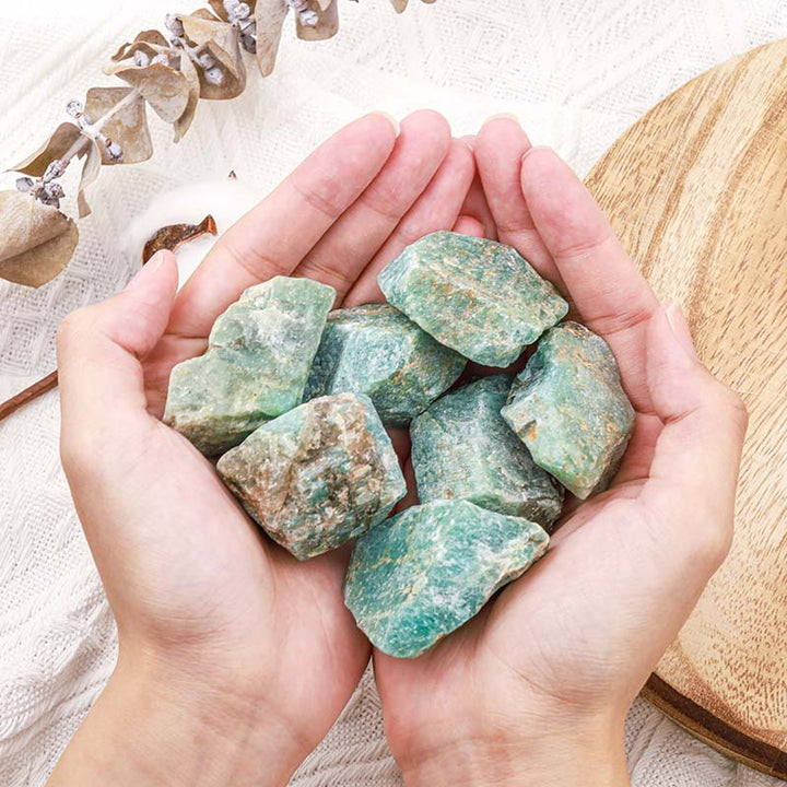 Olivenorma Amazzonite Pietra Naturale Grezza Pietra