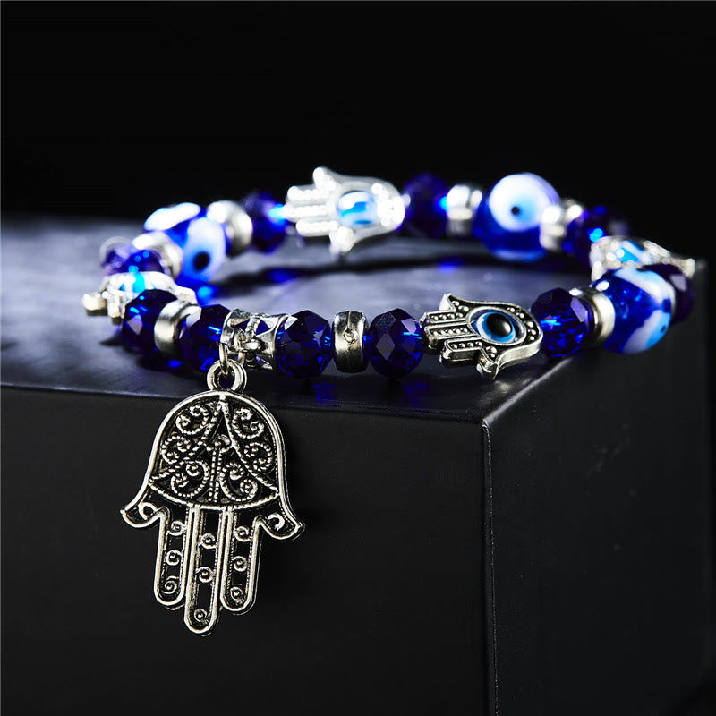 Olivenorma Evil Eye Hamsa Ciondolo Bracciale Zircone Epossidico
