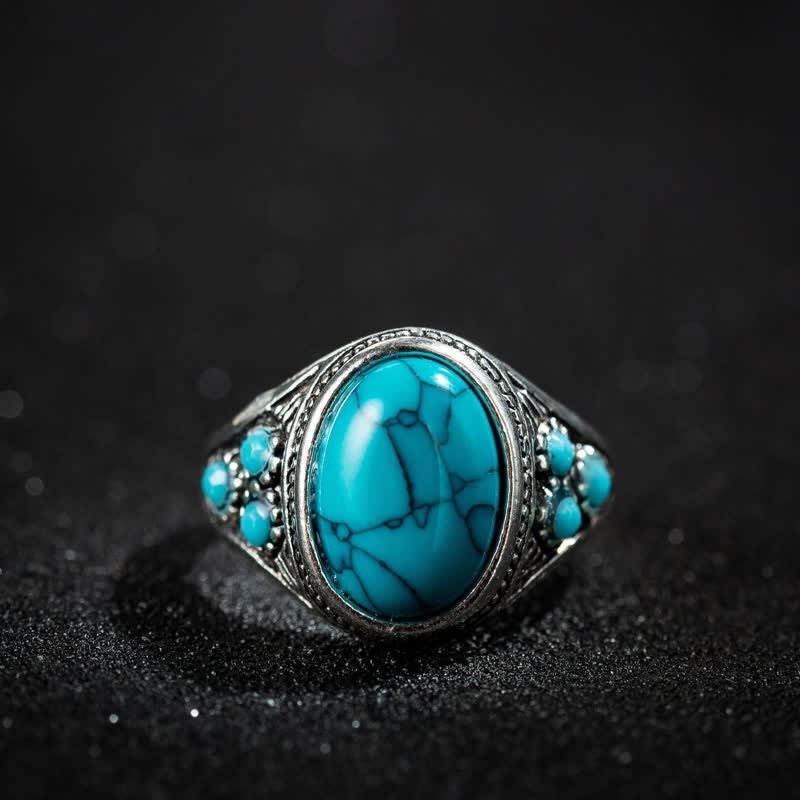 Anello retrò turchese Olivenorma