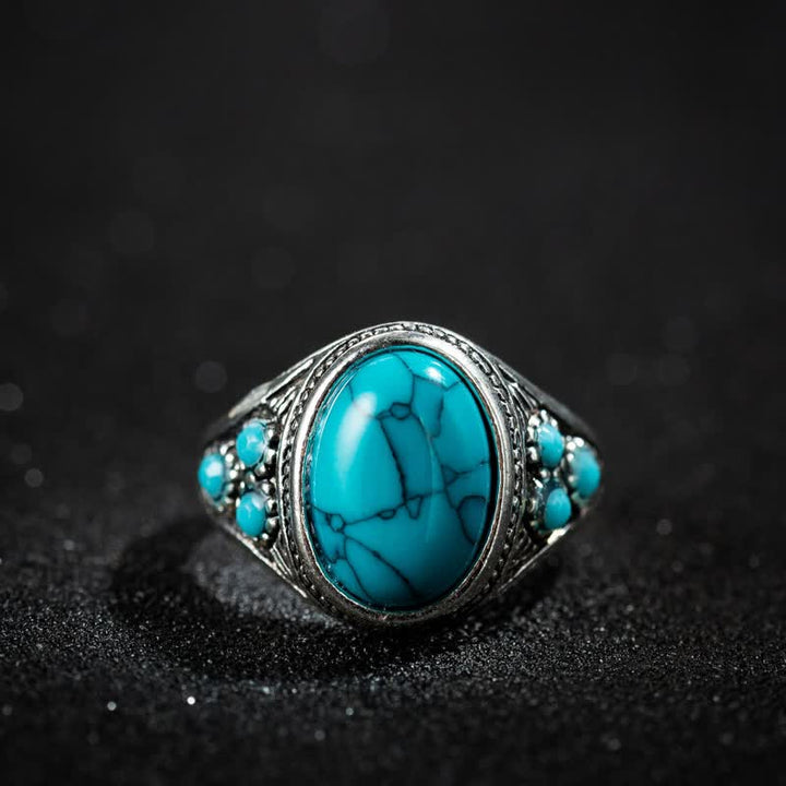 Anello retrò turchese Olivenorma