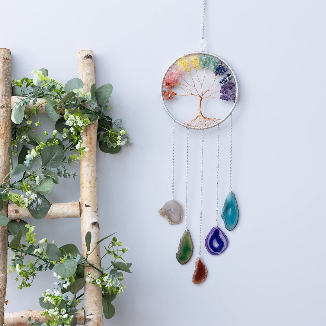 Olivenorma Chakra Agata Albero della Vita Ornamento Decorazione da Parete