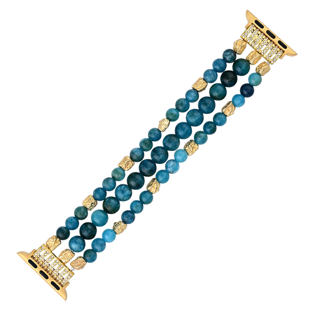 Cinturino elastico per Apple Watch Olivenorma Blue Apatite Beaded 
