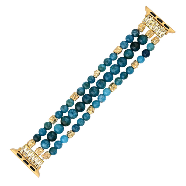 Cinturino elastico per Apple Watch Olivenorma Blue Apatite Beaded 
