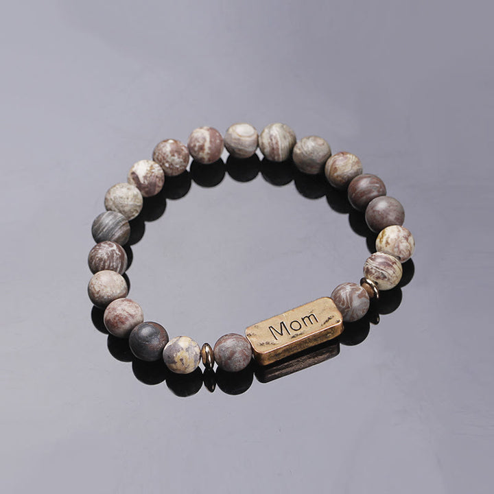 Bracciale con incisione Olivenorma Natural Gemstone Mom Patience