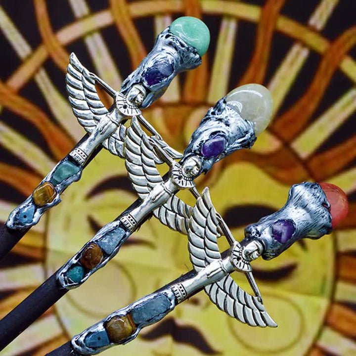 Bacchette di cristallo naturale di angelo strega Olivenorma