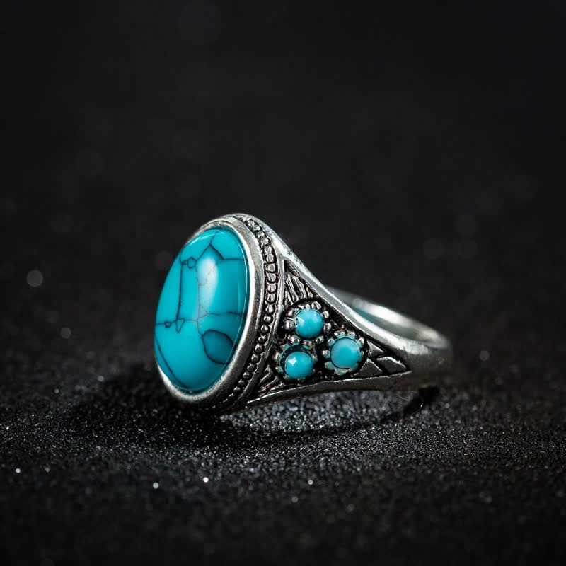 Anello retrò turchese Olivenorma