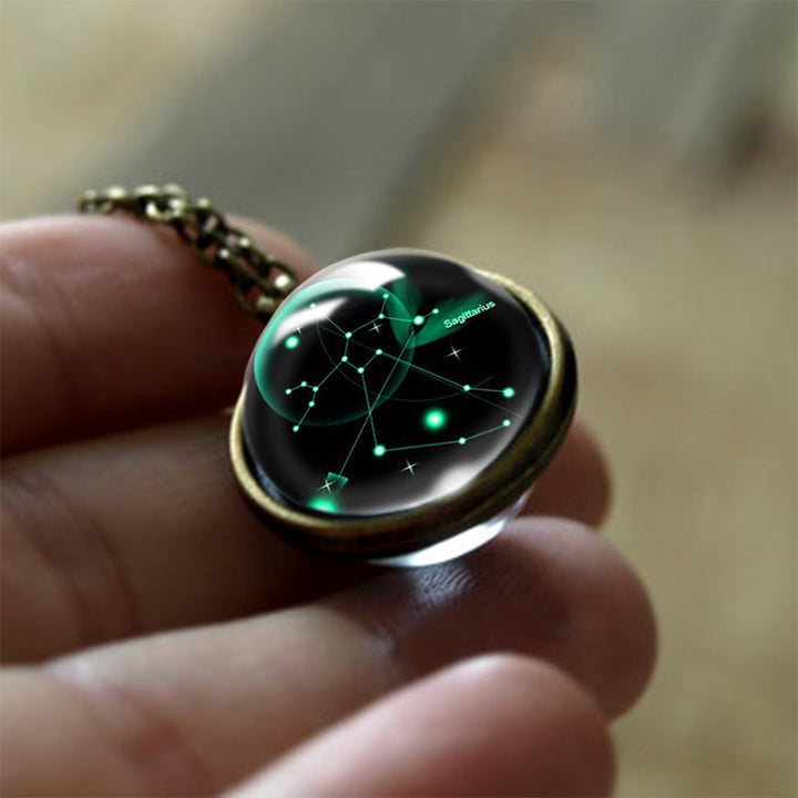 Collana di protezione dello zodiaco Olivenorma Glass 12 Stelle