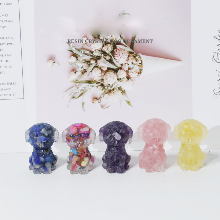 Olivenorma Ghiaia di cristallo naturale Ornamento per cani Decorazione con pietre preziose - image 0