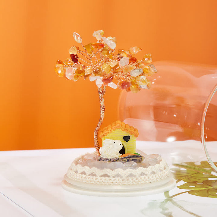 Copertura in vetro di cristallo naturale Olivenorma Decorazione per albero Feng Shui