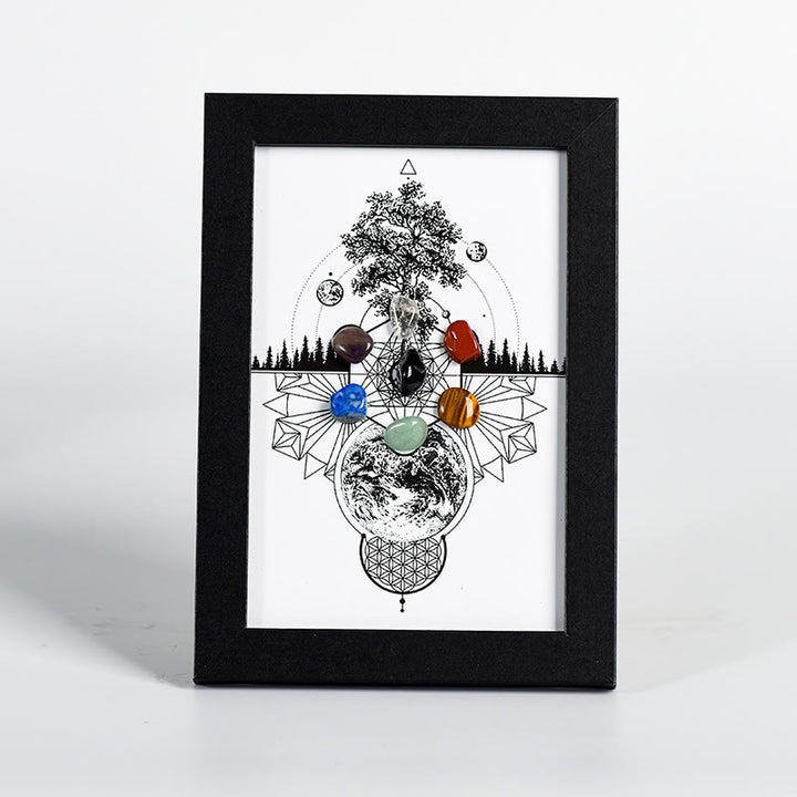 Cornice portafoto con motivo albero della vita Olivenorma Chakra Decorazione 