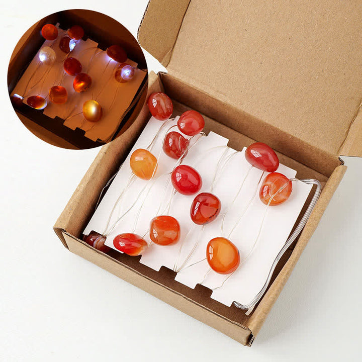 Olivenorma Lampada in pietre lucide di cristallo naturale per l'atmosfera natalizia