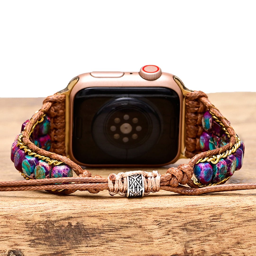 Cinturino avvolgente per Apple Watch Olivenorma Blue Emperor Stone