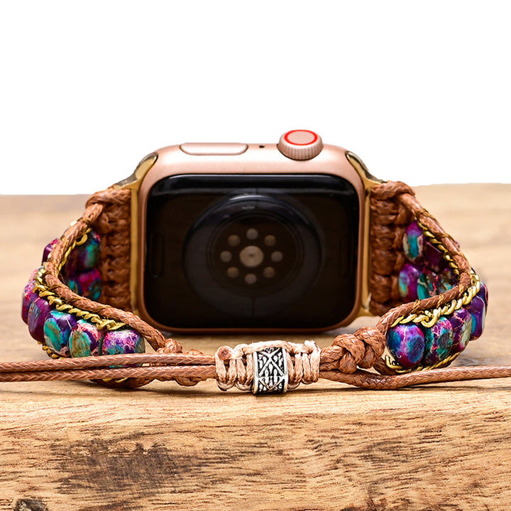 Cinturino avvolgente per Apple Watch Olivenorma Blue Emperor Stone