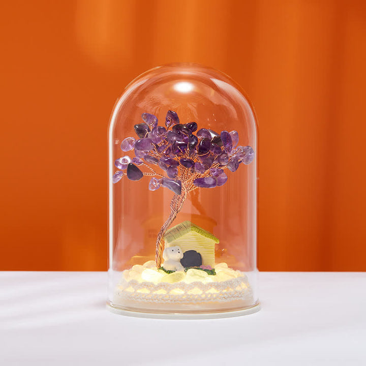 Copertura in vetro di cristallo naturale Olivenorma Decorazione per albero Feng Shui