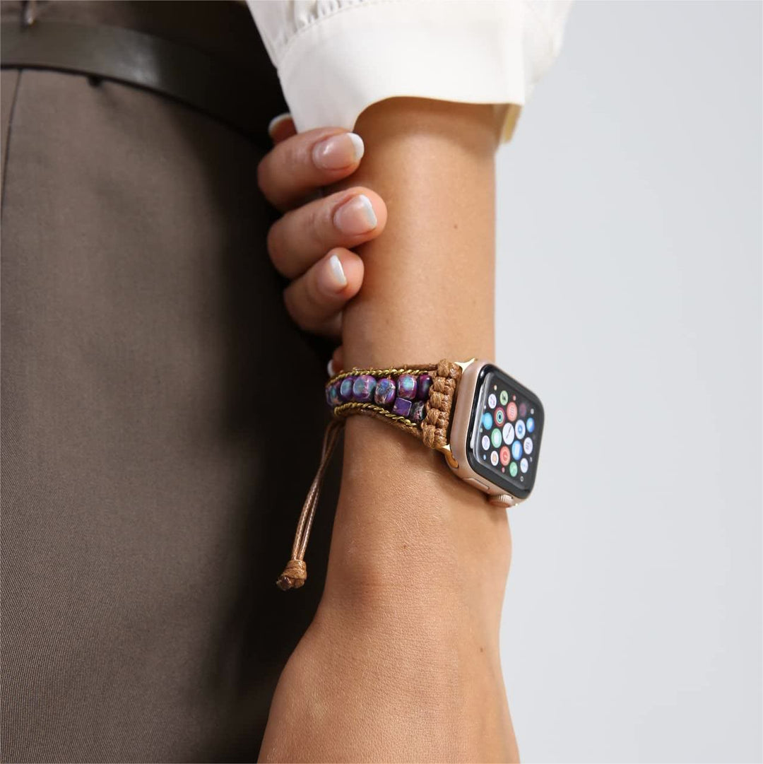 Cinturino avvolgente per Apple Watch Olivenorma Blue Emperor Stone