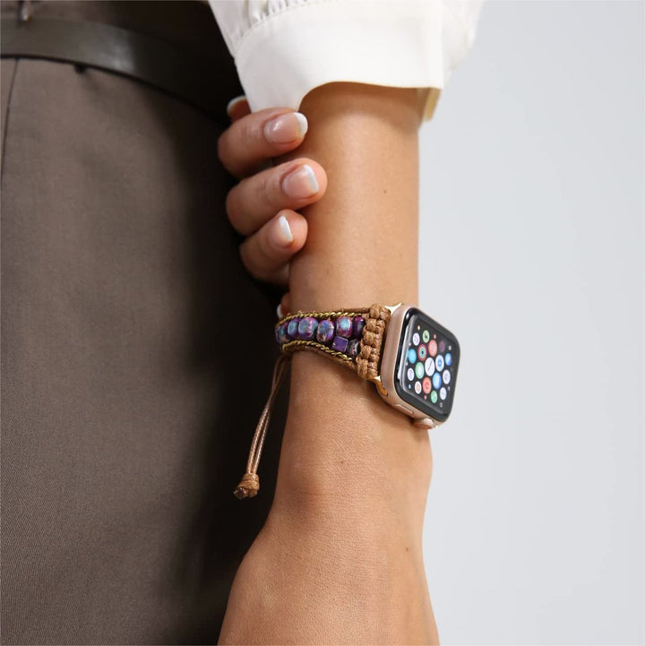 Cinturino avvolgente per Apple Watch Olivenorma Blue Emperor Stone