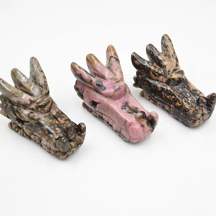 Olivenorma Crystal Dragon Head Gem Crafts Decorazione con pietre preziose