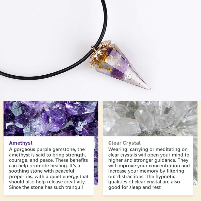 Collana di cristallo curativo naturale Olivenorma 