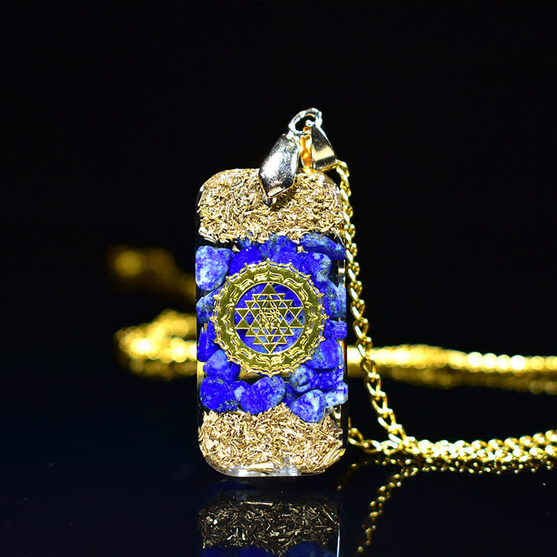 Olivenorma Raise Consciousness - Collana energetica Orgone Lapislazzuli - Lapislazzuli quadrato - SI PER FAVORE $8 - image 1