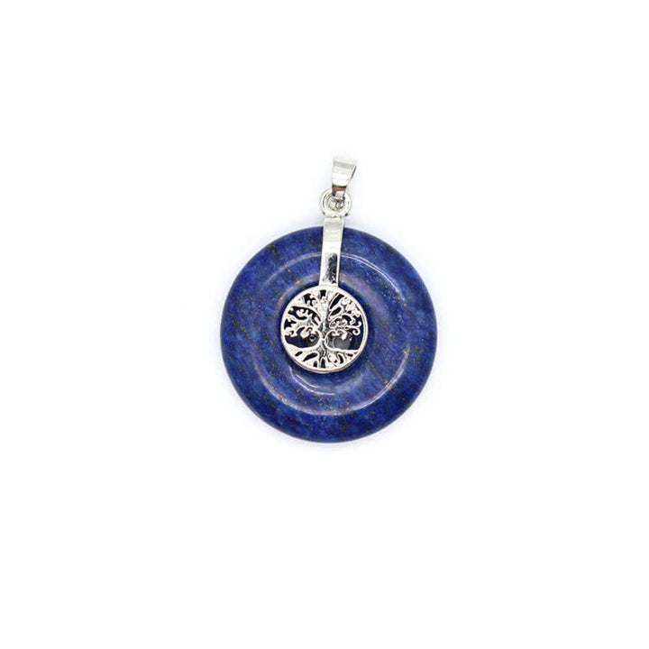Collana con fibbia della pace in cristallo naturale Olivenorma e albero della vita