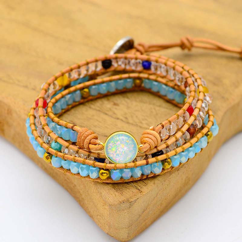 Bracciale in pietra opale curativa naturale
