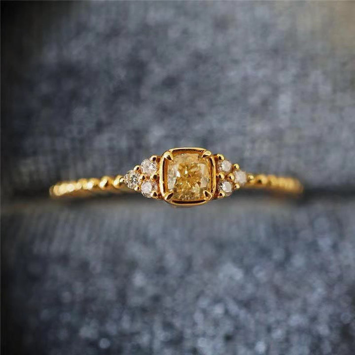 Anello Olivenorma Delicato Citrino Naturale 