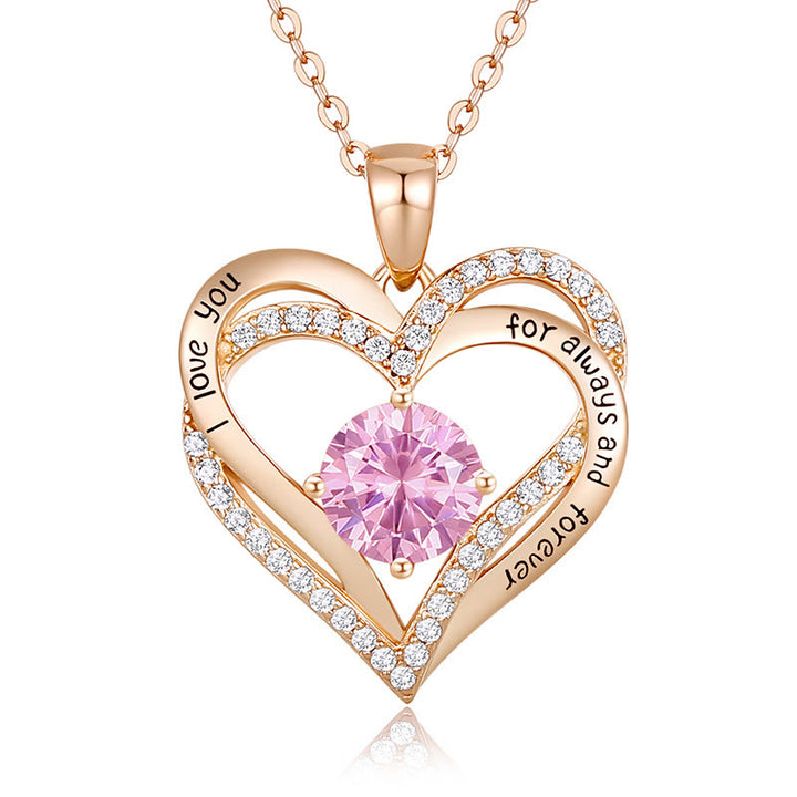 Olivenorma "Ti amo per sempre e per sempre" - Collana Birtshtone Heart