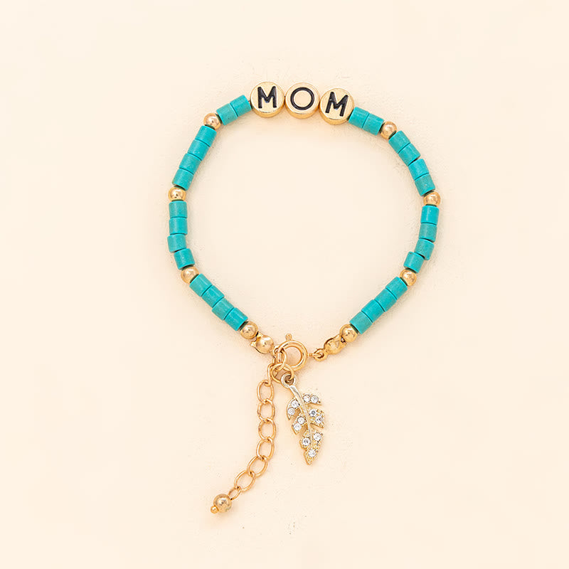 Olivenorma "For Mom" ​​- Braccialetto della ricchezza in avventurina verde 
