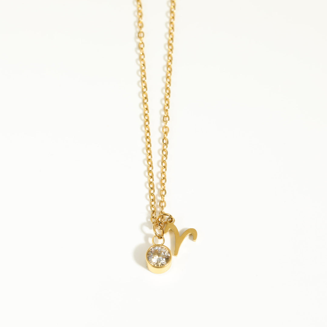 Collana in acciaio inossidabile con rune zodiacali Olivenorma